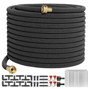 150 FT Heavy Duty Soaker Hose with Solid Brass Connector for Garden Beds